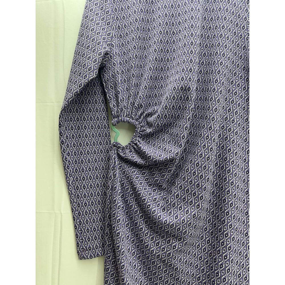 Zara Purple Geometric Midi Dress - Picture 3 of 5